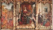 GALLEGO, Fernando Triptych of St Catherine  dfg oil painting